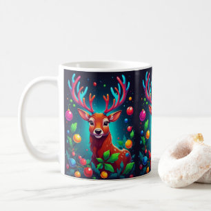 "Reindeer & Baubles" Christmas Coffee Mug