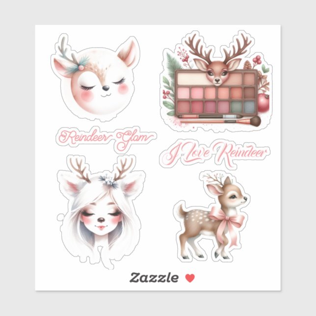 Reindeer Beauty Glam Christmas  (Sheet)