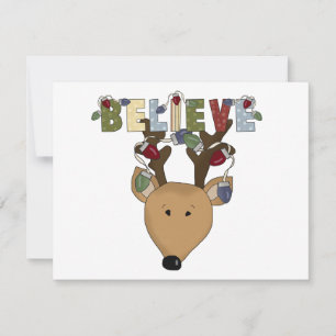 Reindeer Believe Holiday Christmas Cute