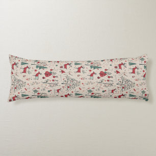 Reindeer Body Pillow Folk Art Christmas