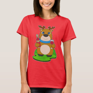 Reindeer Bottle Red wine T-Shirt