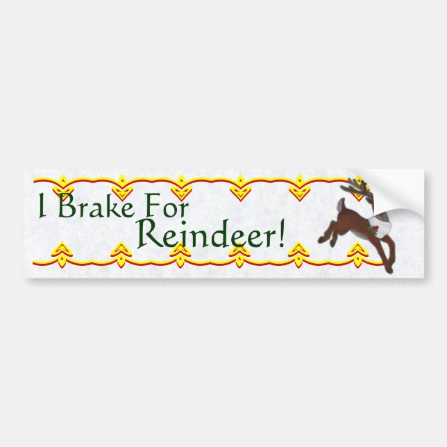 Reindeer Bumper Sticker (Front)