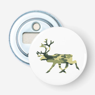 Reindeer / Caribou Woodland Camouflage / Camo Bottle Opener