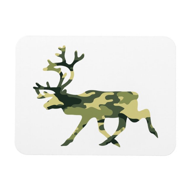 Reindeer / Caribou Woodland Camouflage / Camo Magnet (Horizontal)
