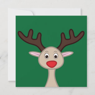 Reindeer cartoon character invitation