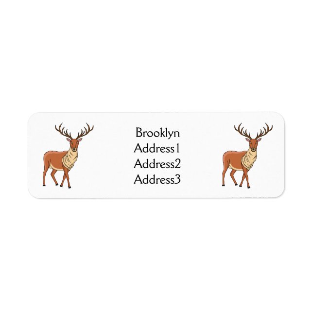 Reindeer cartoon illustration (Front)
