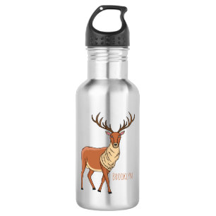 Reindeer cartoon illustration 532 ml water bottle