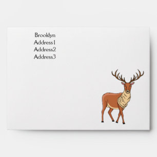 Reindeer cartoon illustration envelope