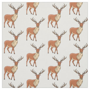 Reindeer cartoon illustration fabric