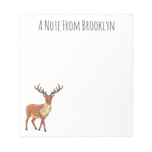 Reindeer cartoon illustration notepad