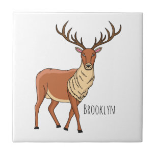 Reindeer cartoon illustration  tile