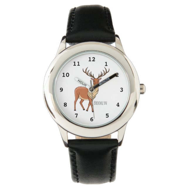 Reindeer cartoon illustration watch (Front)