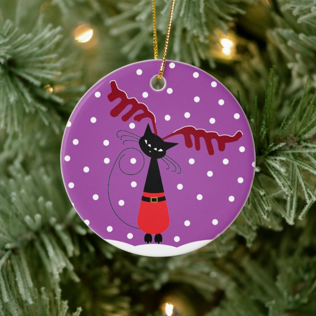 Reindeer Cat Christmas Christmas Ornament (Tree)