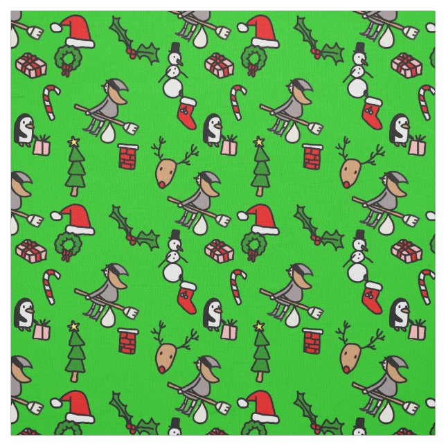 reindeer christmas befana fabric (Swatch)