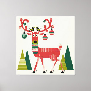 Reindeer Christmas Canvas Print