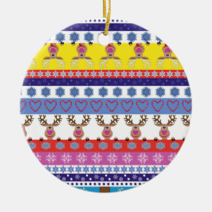 reindeer christmas ceramic tree decoration