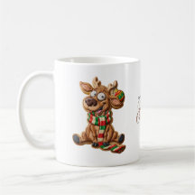 Reindeer Christmas Cookie Mug