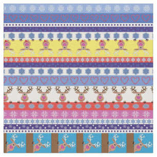 reindeer christmas fabric