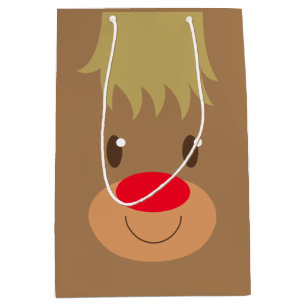 Reindeer Christmas Holiday Medium Gift Bag