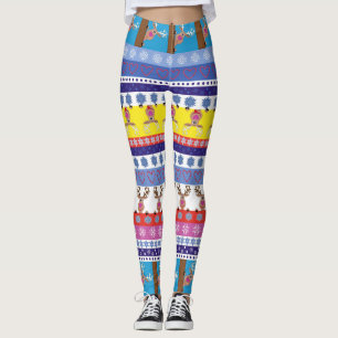 reindeer christmas leggings