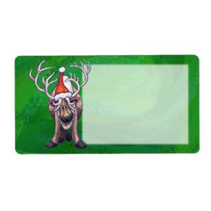 Reindeer Christmas On Green