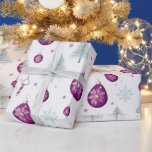 Reindeer Christmas Ornaments Snowflakes Christmas Wrapping Paper<br><div class="desc">Introducing our Super Cute White Christmas Wrapping Paper, a delightful blend of modern elegance and festive charm. This enchanting wrapping paper features a pristine white background, symbolising the purity and serenity of the holiday season, while infusing your gifts with an abundance of joy and wonder. Adorned with super cute purple...</div>