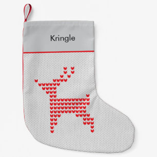 Reindeer Christmas Sweater Small Christmas Stocking