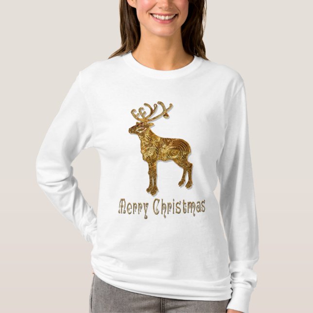 Reindeer Christmas T-Shirt (Front)