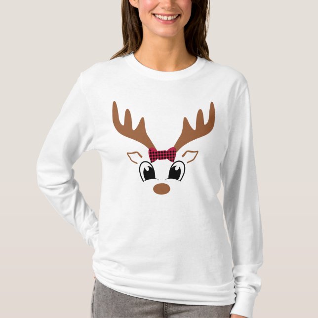 Reindeer Christmas T-Shirt (Front)