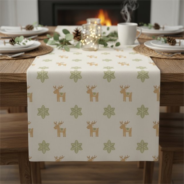 Reindeer Christmas Table Runner Holiday (Creator Uploaded)
