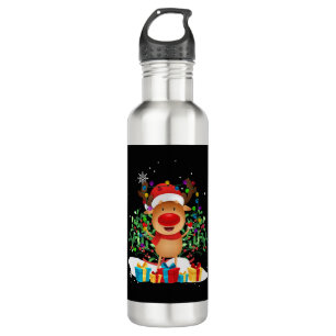 Reindeer Christmas tree presents Santa X-Mas 710 Ml Water Bottle