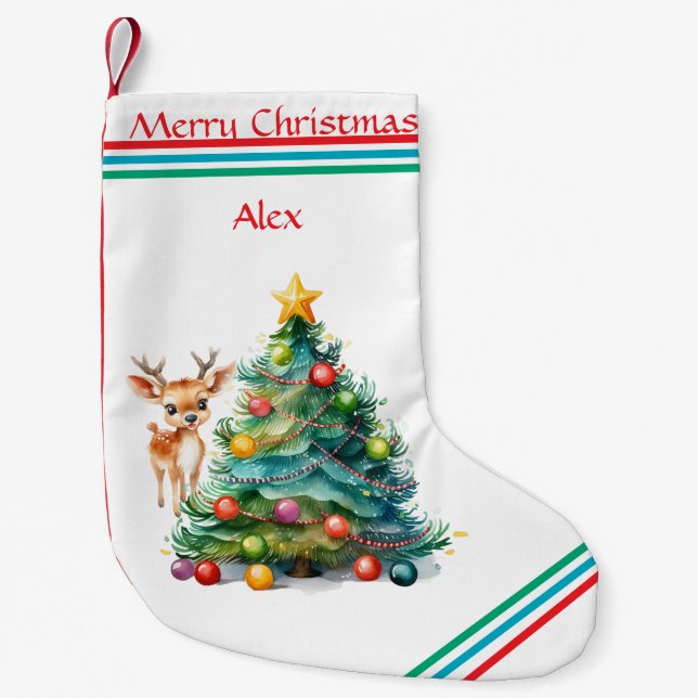 REINDEER /CHRISTMAS TREE STOCKING (Front)