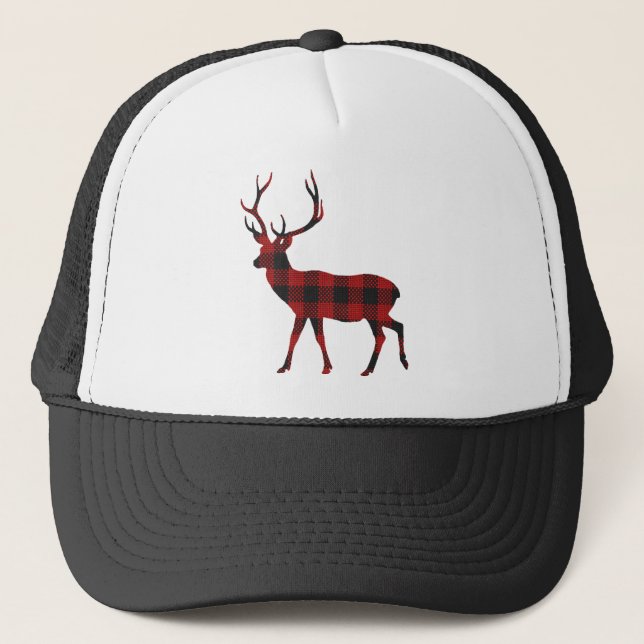 Reindeer Christmas Trucker Hat (Front)