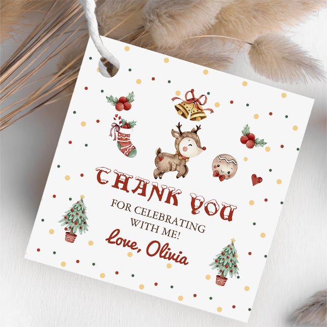Reindeer Christmas Winter Birthday Favour Tags (Creator Uploaded)