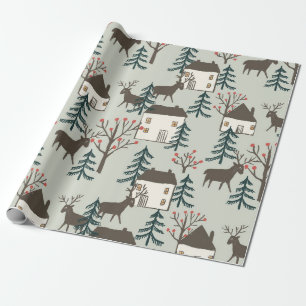 Reindeer christmas wrapping paper