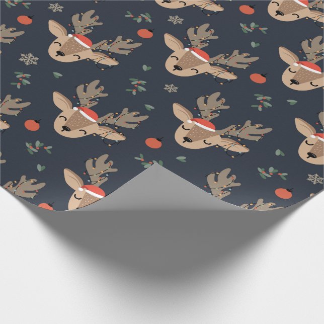 Reindeer Christmas Wrapping Paper (Corner)