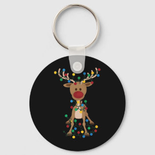 Reindeer Christmas Xmas For Women Men  Key Ring