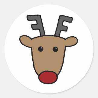 Reindeer Classic Round Sticker