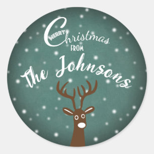 Reindeer Classic Round Sticker