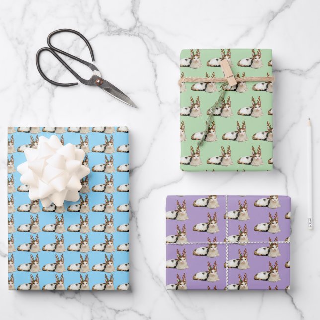 Reindeer Cleopatra Wrapping Paper Sheet (Front)