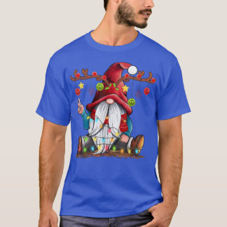 Reindeer Cute Gnome Christmas Light Tree Gnome Pea T-Shirt