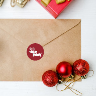 Reindeer Dachshund Wiener Dog Envelope Seal
