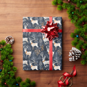 Reindeer Delights - Festive Silhouettes Wrapping Paper