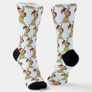 Reindeer Dog Christmas Socks