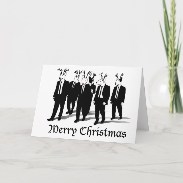 Reindeer dogs holiday card (Front)