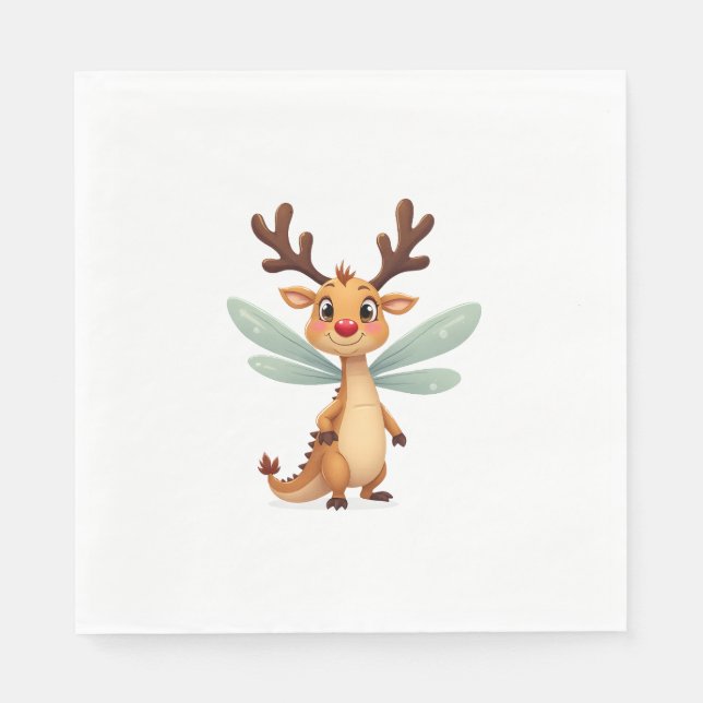 Reindeer Dragonfly Napkin (Front)