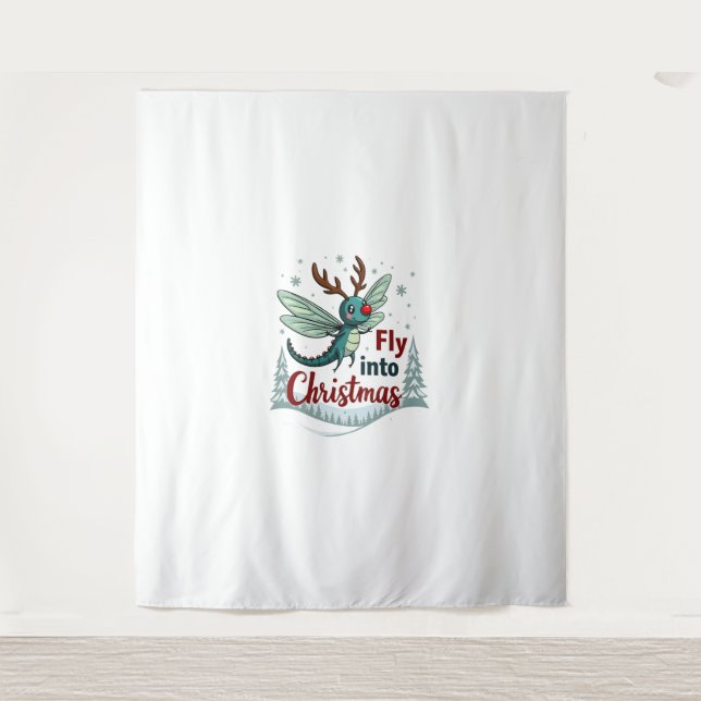 Reindeer Dragonfly Tapestry (Front)