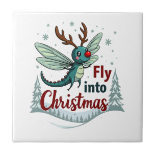 Reindeer Dragonfly Tile