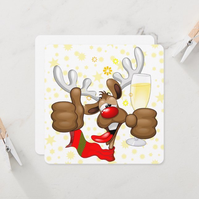 Reindeer Drunk Funny Christmas Character (Front/Back In Situ)