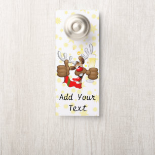 Reindeer Drunk Funny Christmas Character Door Hanger